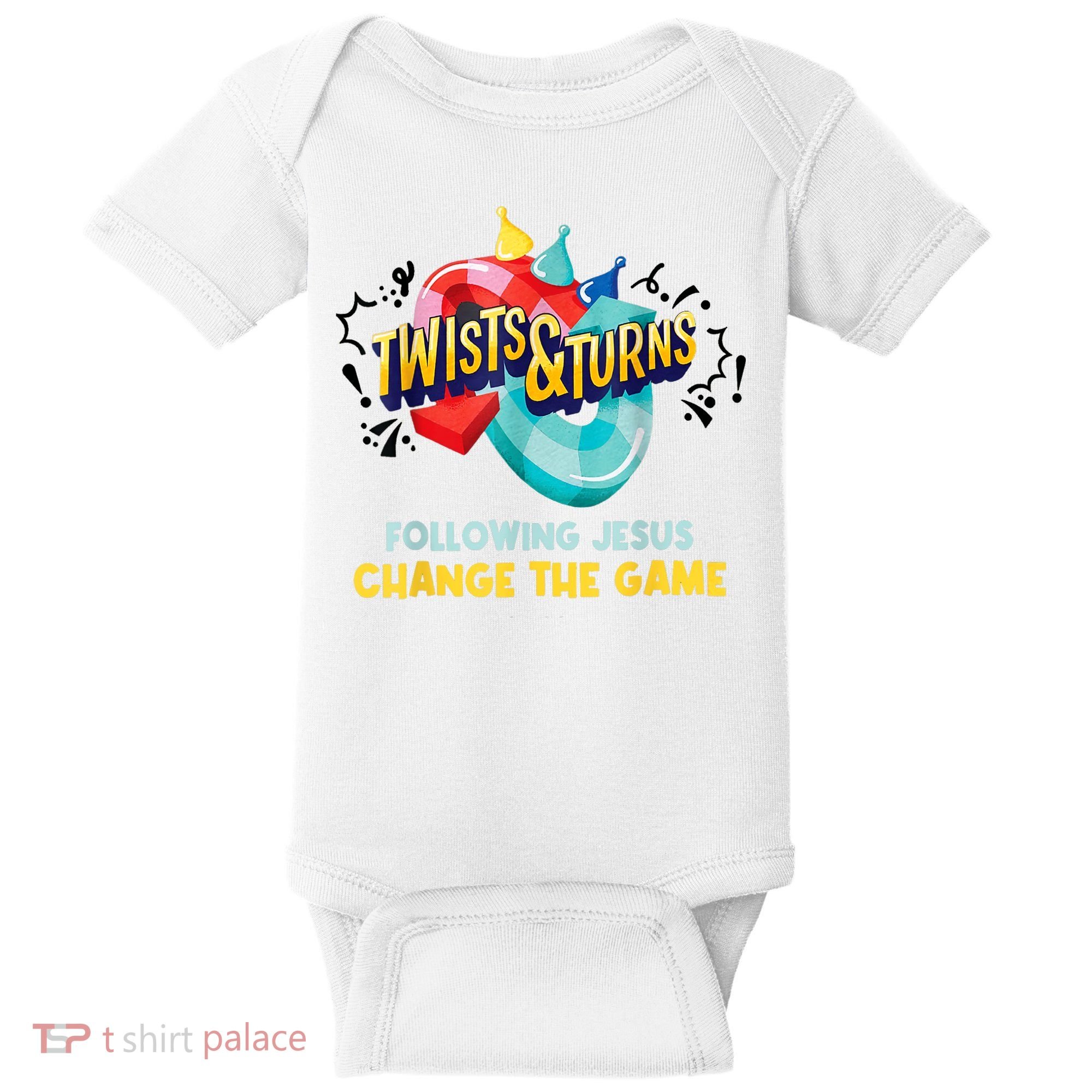Twists And Turns VBS Follow Jesus Change The Games Baby Bodysuit
