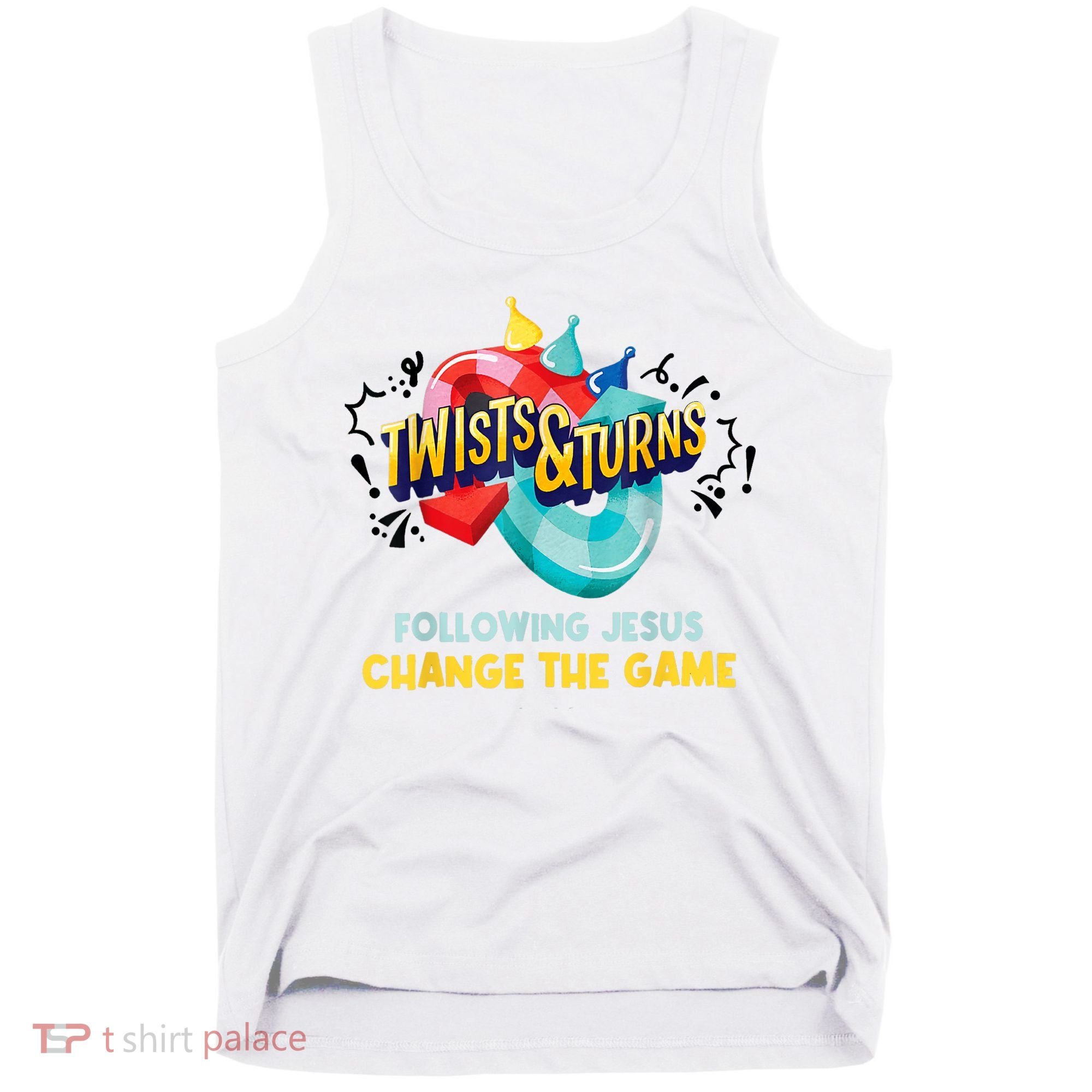 Twists And Turns VBS Follow Jesus Change The Games Tank Top