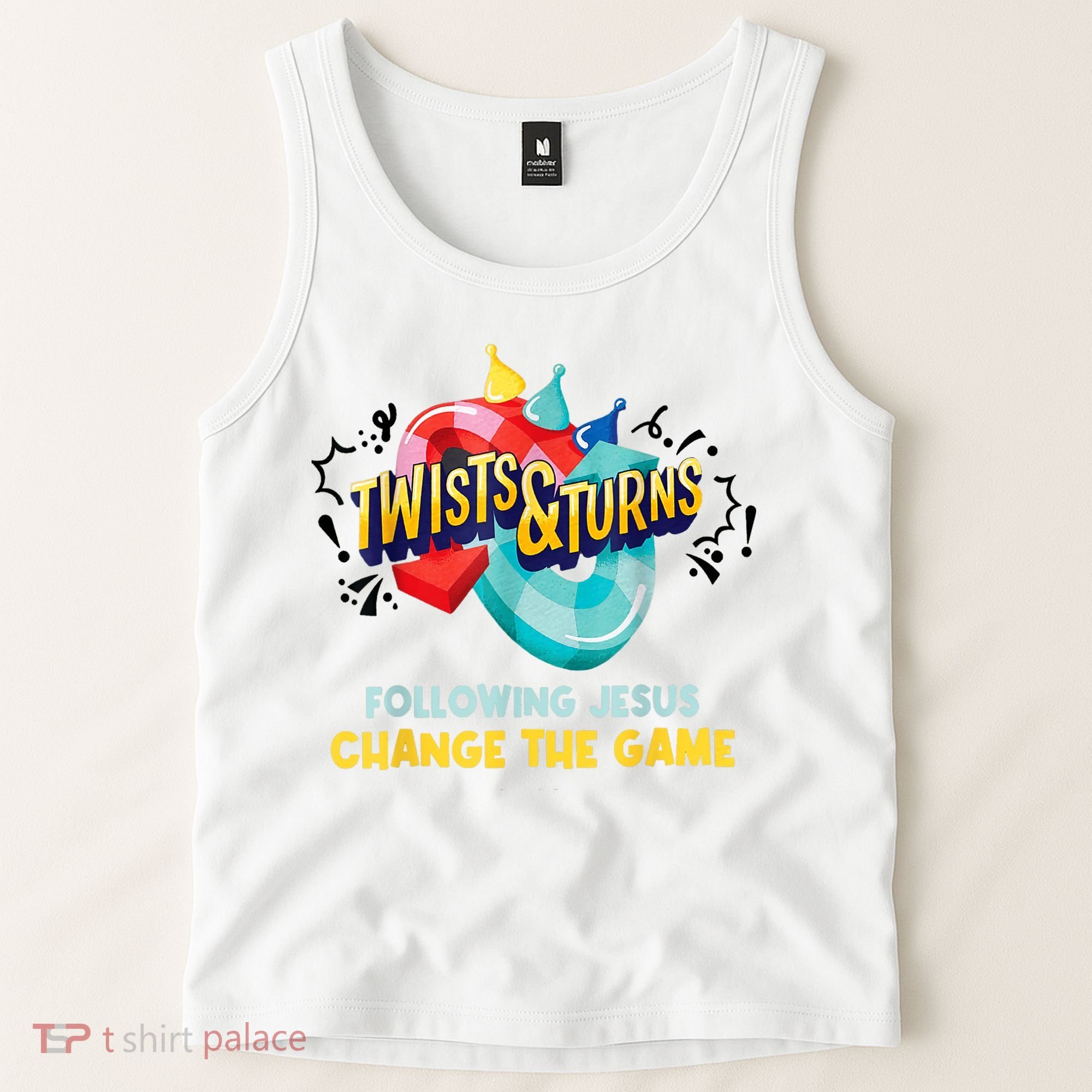 Twists And Turns VBS Follow Jesus Change The Games Tank Top