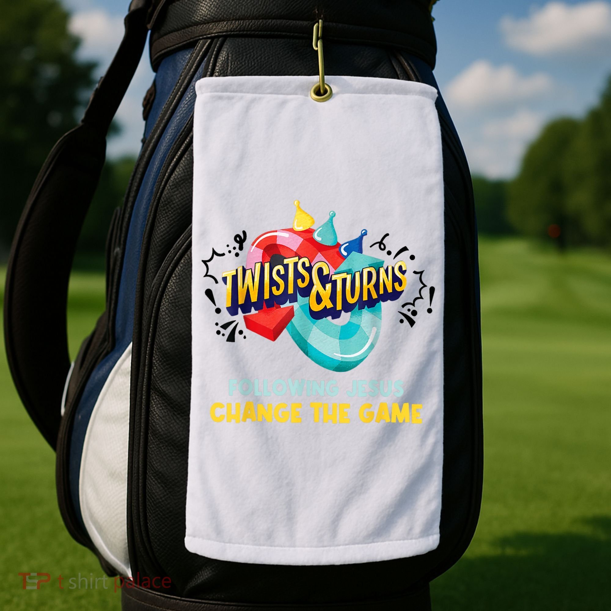Twists And Turns VBS Follow Jesus Change The Games Golf Towel