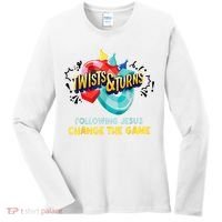 Twists And Turns VBS Follow Jesus Change The Games Women's Long Sleeve Shirt thumb 0