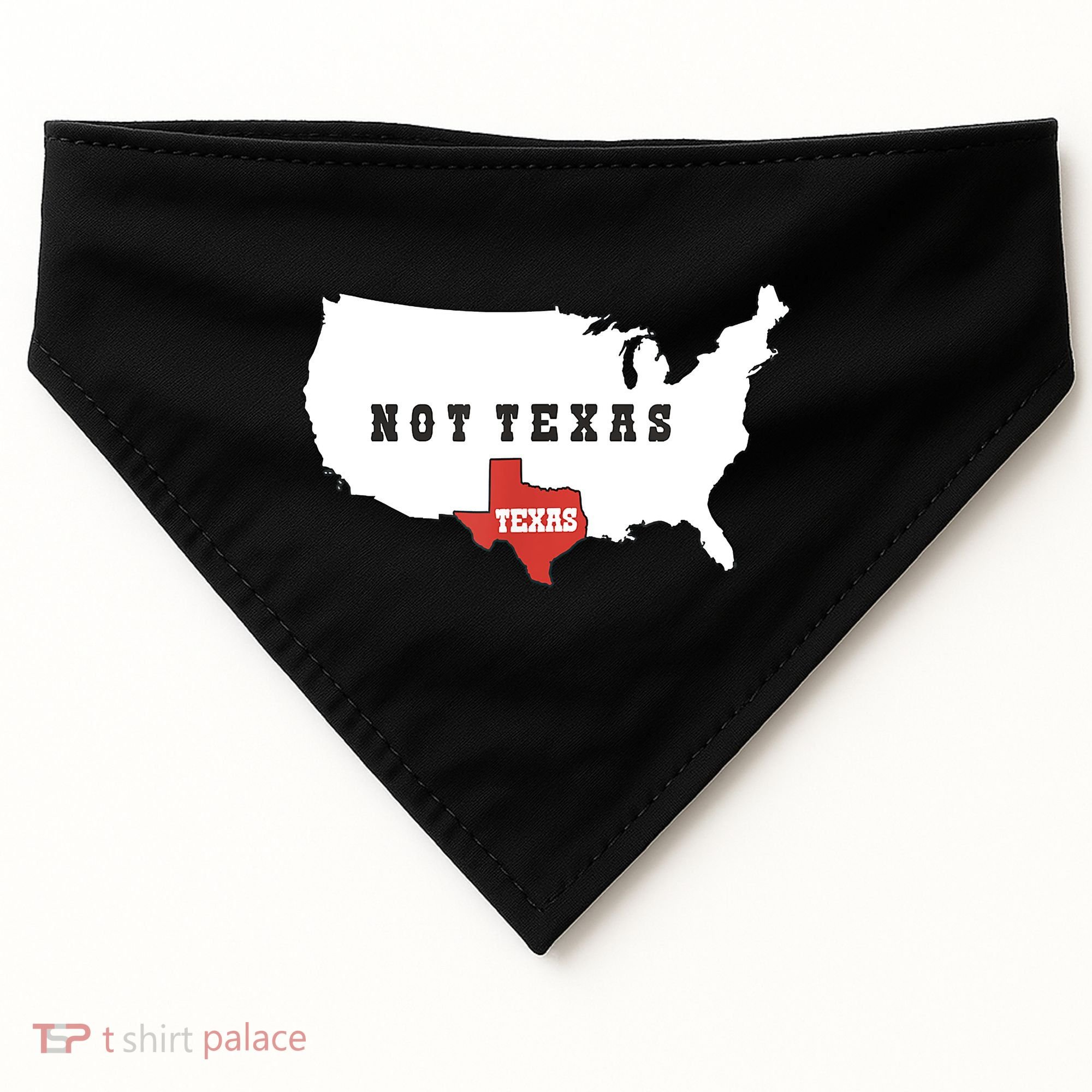 Texas And The Quote No Texas USA-Made Doggie Bandana