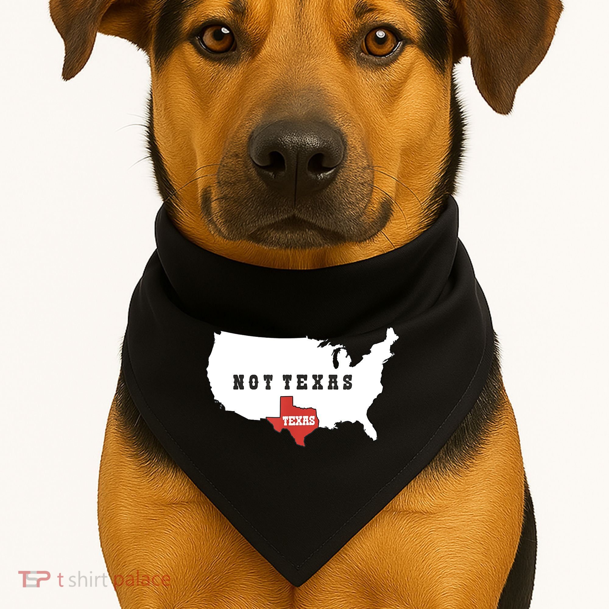 Texas And The Quote No Texas USA-Made Doggie Bandana