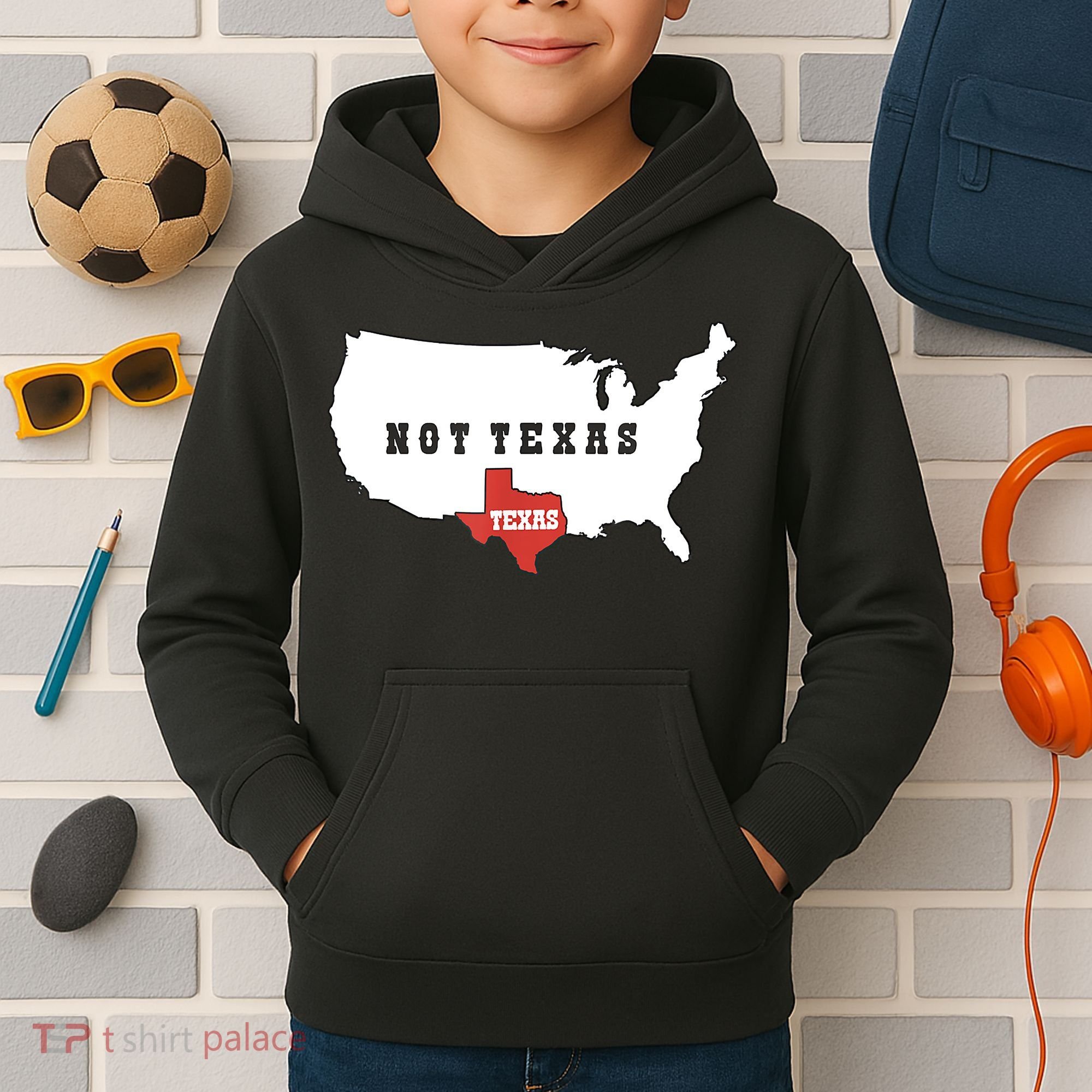 Texas And The Quote No Texas Kids Hoodie