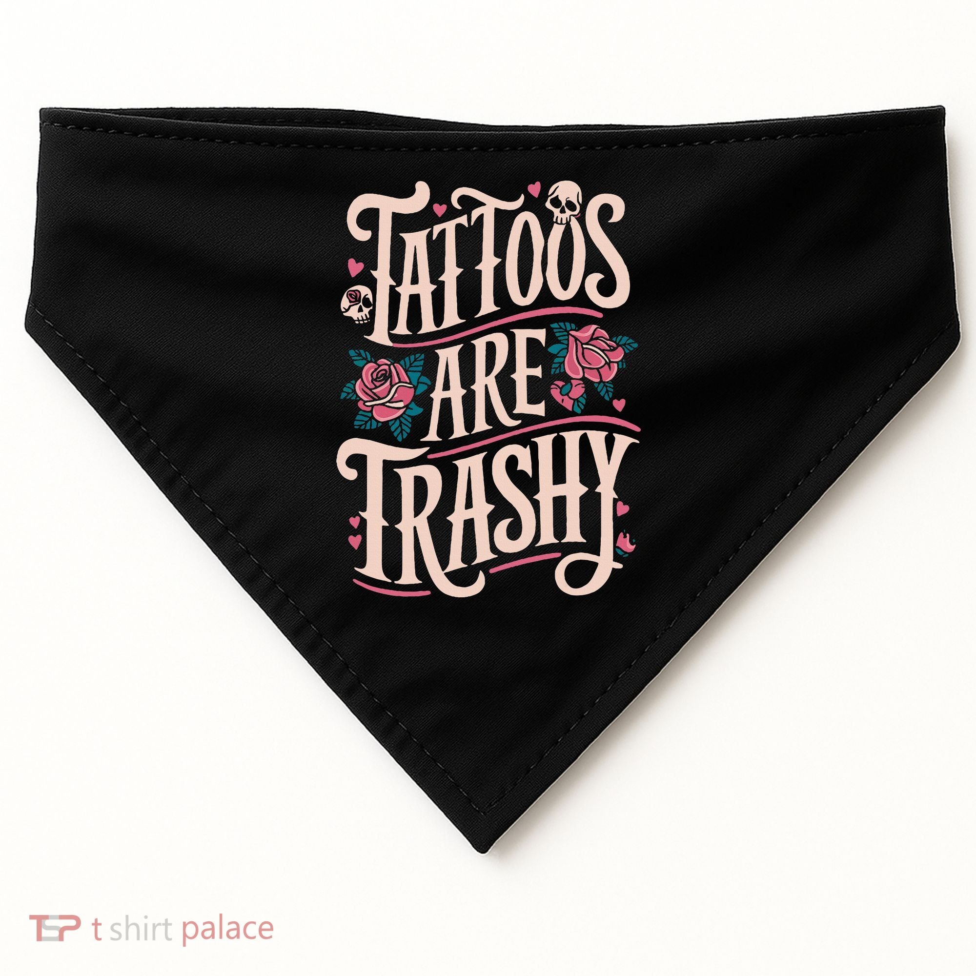 Tattoos Are Trashy USA-Made Doggie Bandana