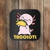 TACOLOTL Axolotl Taco Lover Kawaii Cute Mexican Axolotl Coaster thumb 0