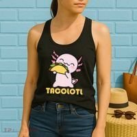 TACOLOTL Axolotl Taco Lover Kawaii Cute Mexican Axolotl Women's Tank Top thumb 2