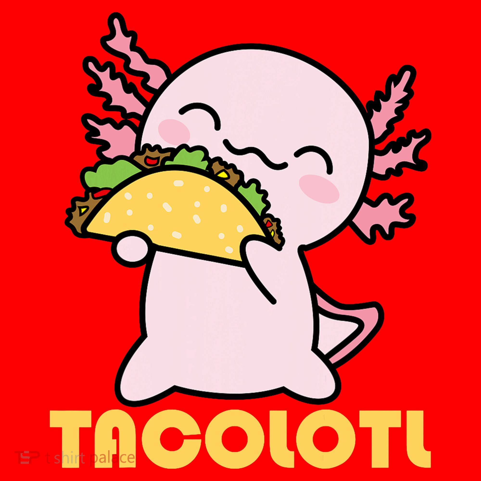 TACOLOTL Axolotl Taco Lover Kawaii Cute Mexican Axolotl Santa Hat