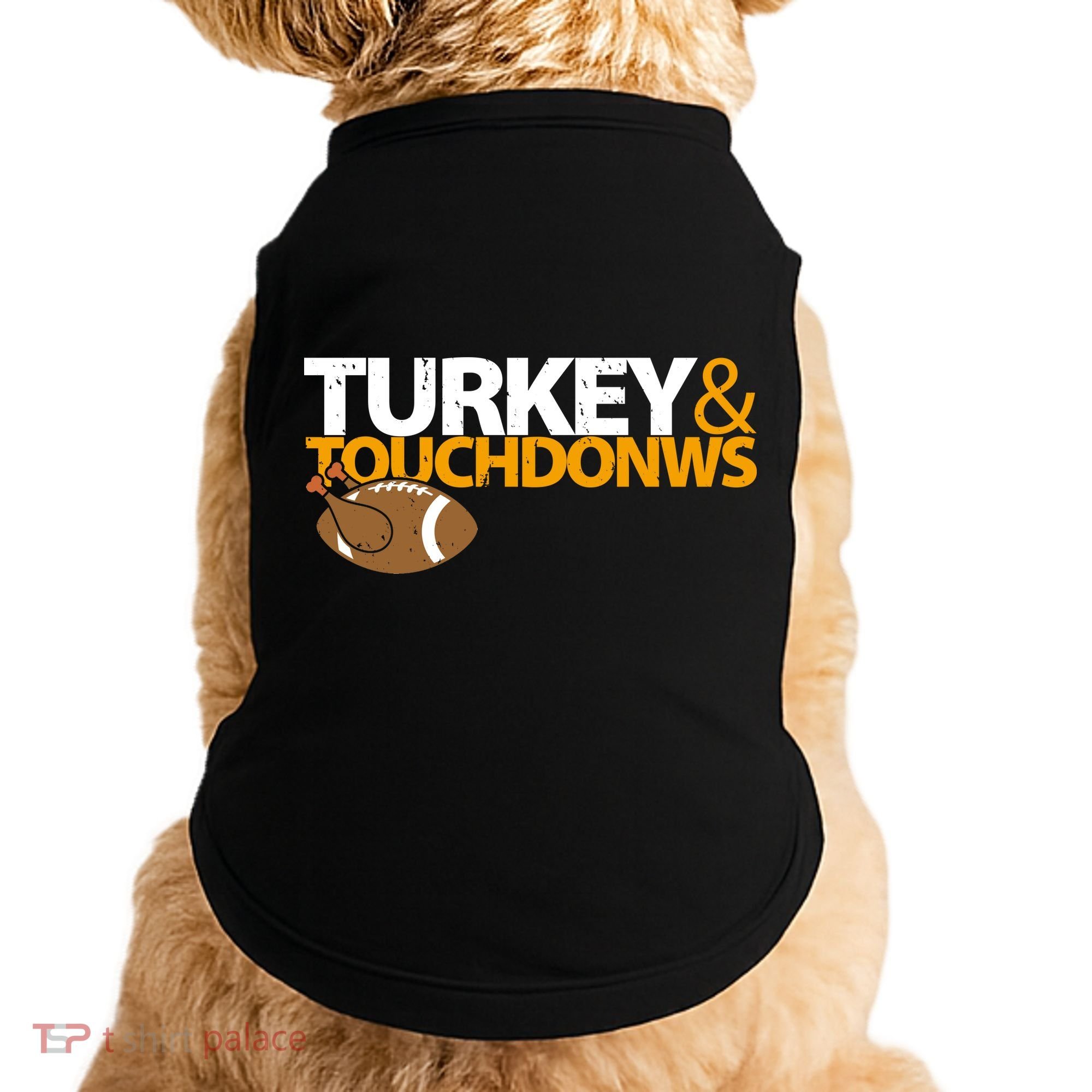 Turkey And Touchdowns Doggie Tank