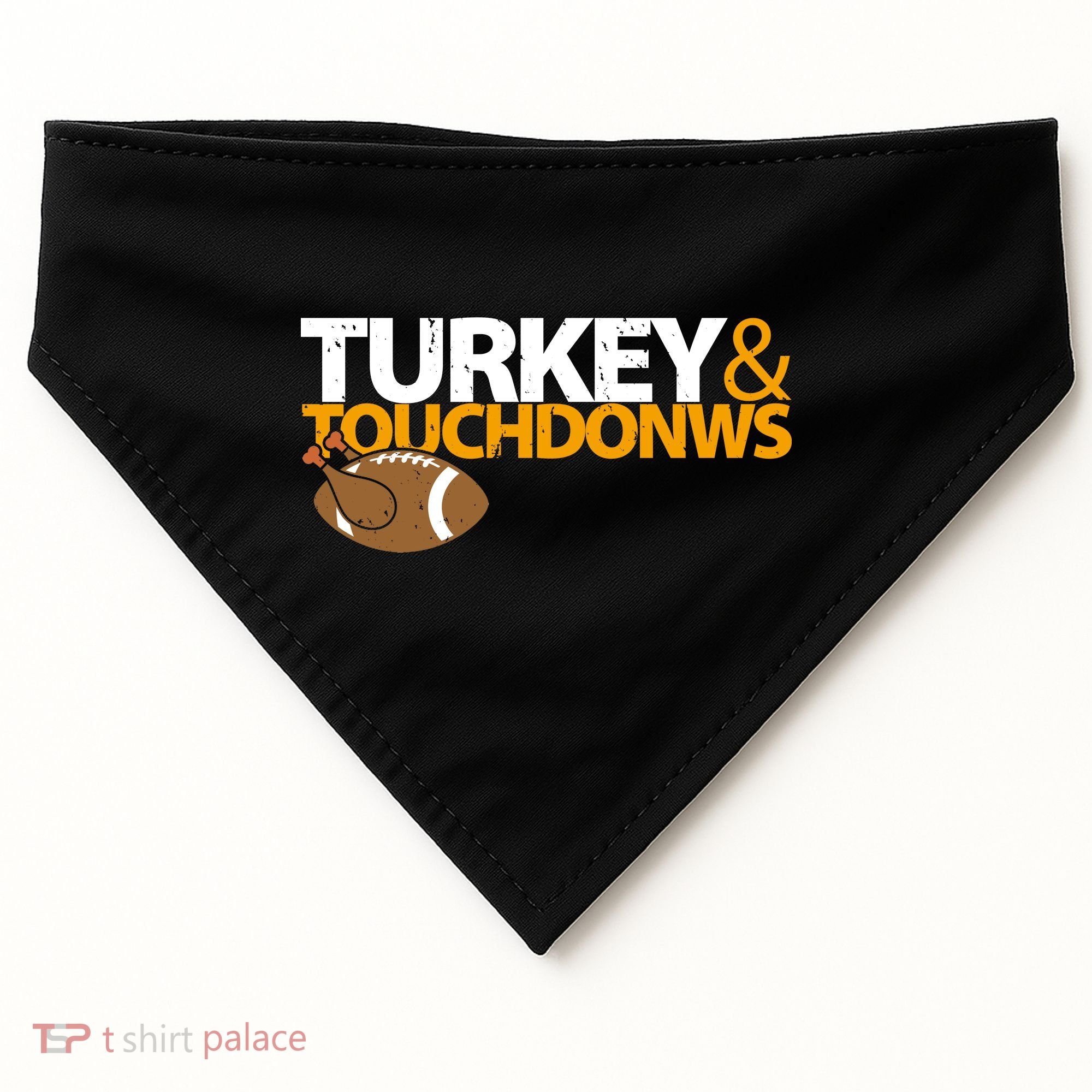 Turkey And Touchdowns USA-Made Doggie Bandana