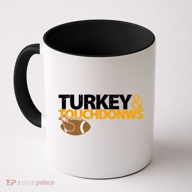 Turkey And Touchdowns Coffee Mug