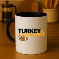 Turkey And Touchdowns Coffee Mug thumb 4