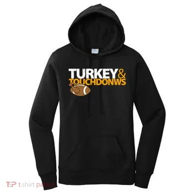Turkey And Touchdowns Women's Hoodie