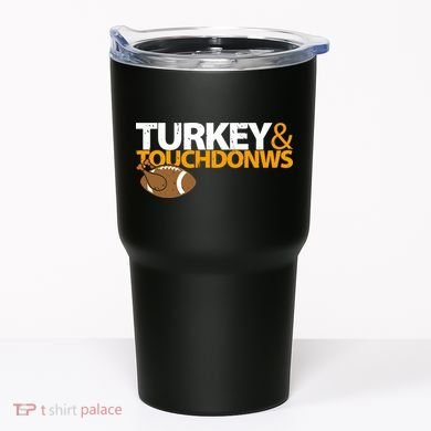 Turkey And Touchdowns Tumbler