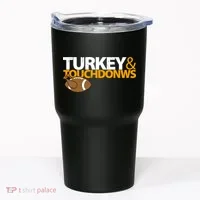 Turkey And Touchdowns Tumbler thumb 0