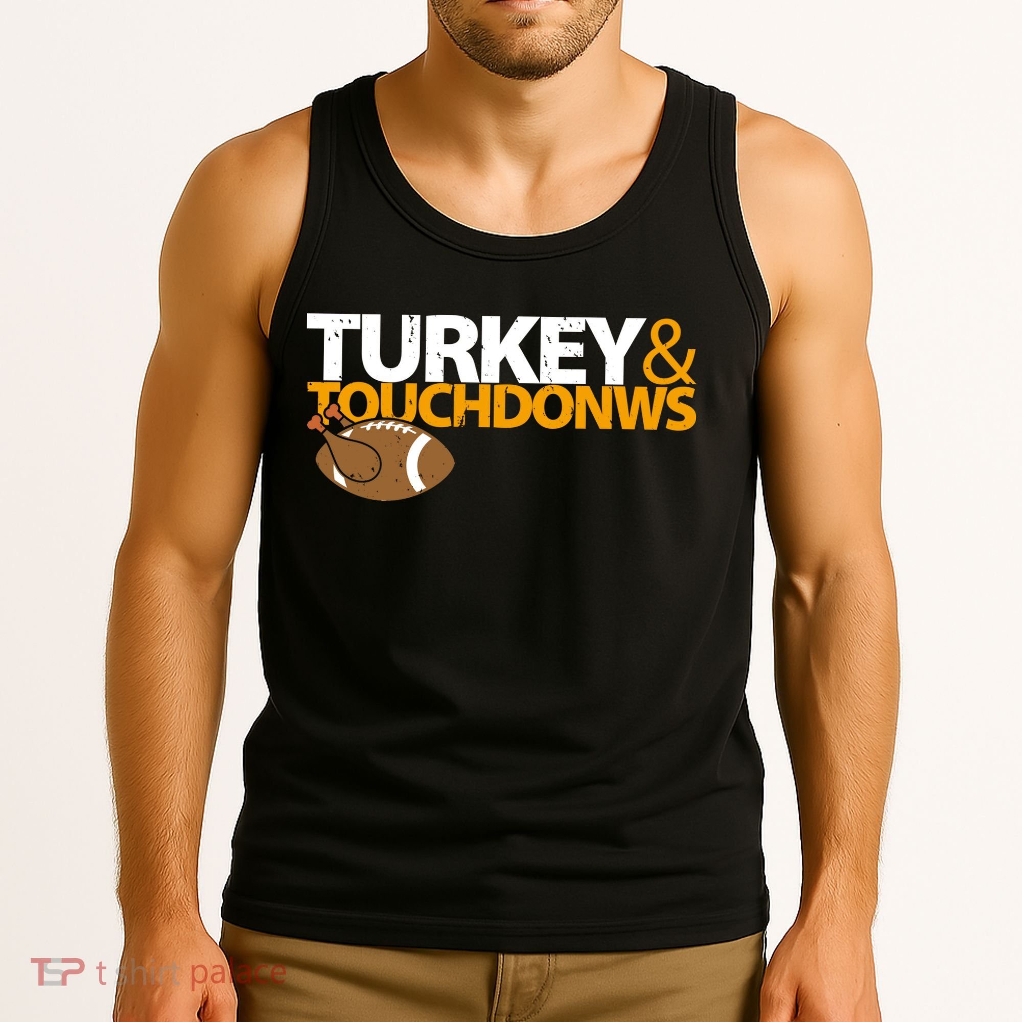 Turkey And Touchdowns Tank Top