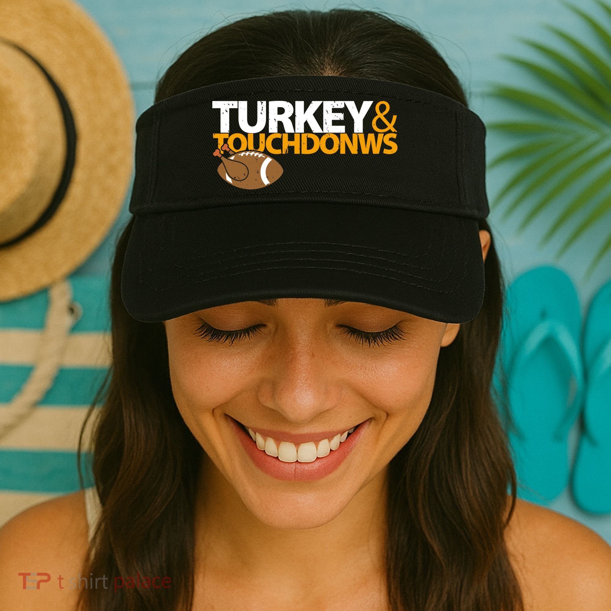 Turkey And Touchdowns Visor