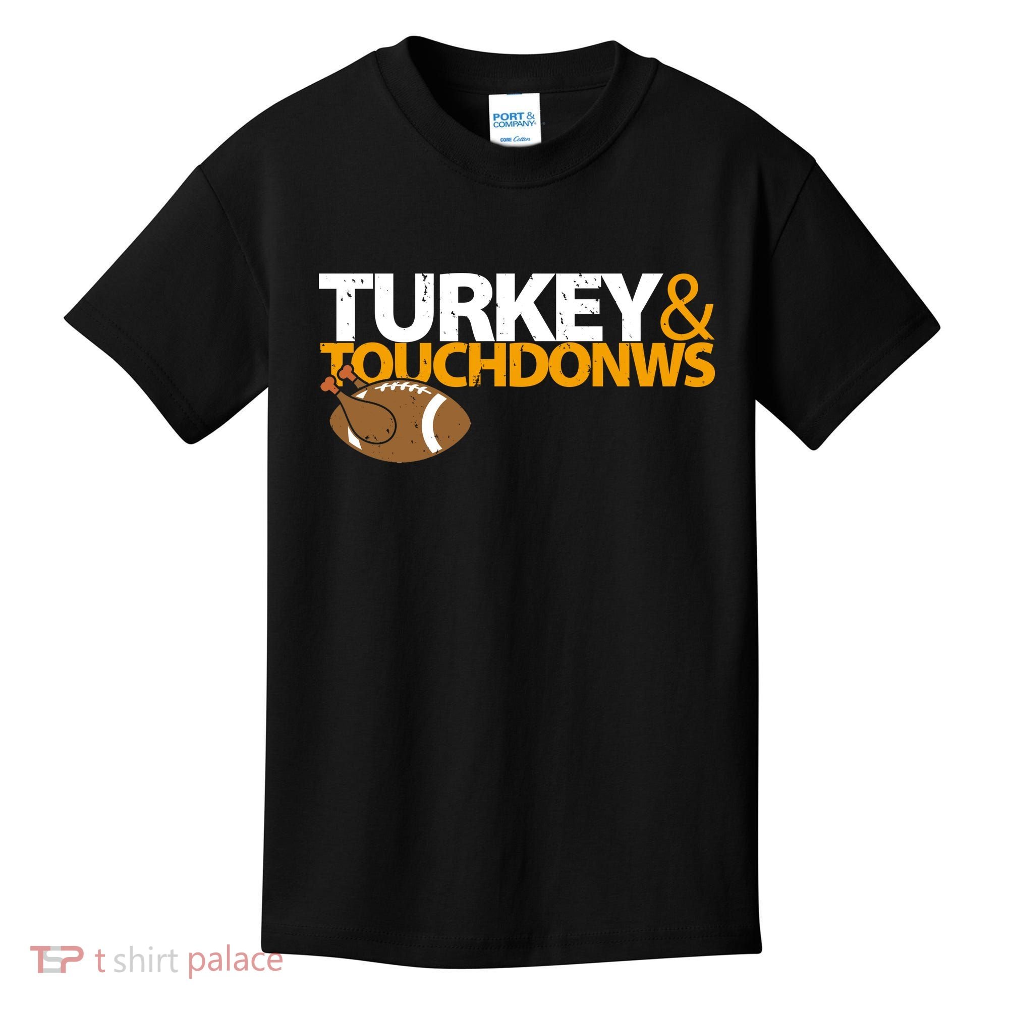 Turkey And Touchdowns Kids T-Shirt