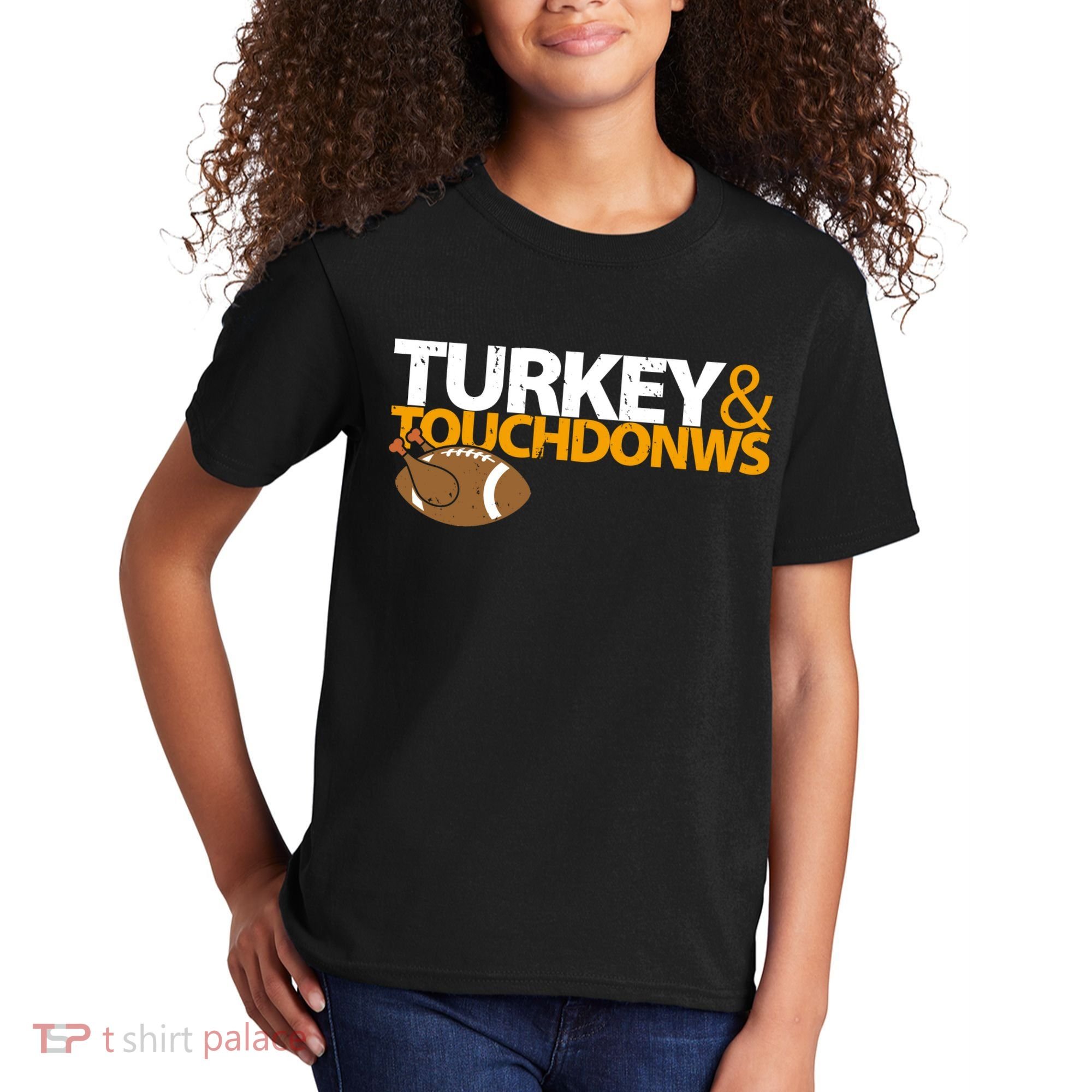 Turkey And Touchdowns Kids T-Shirt