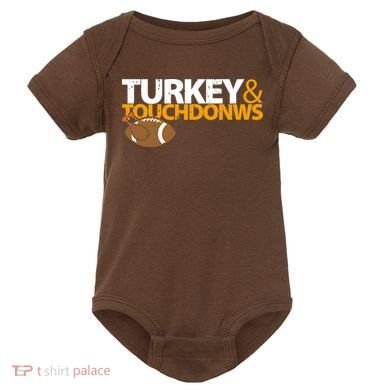 Turkey And Touchdowns Baby Bodysuit