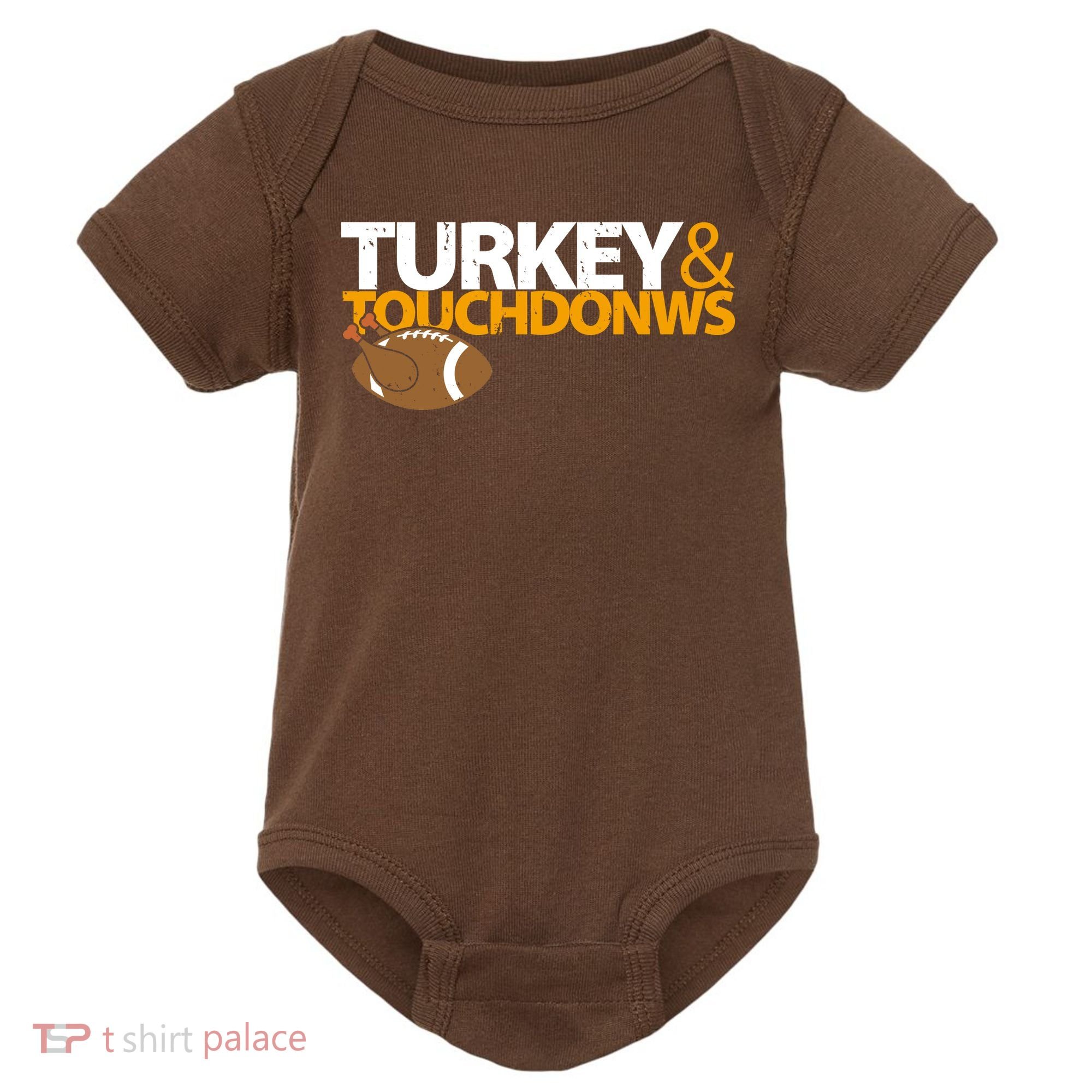 Turkey And Touchdowns Baby Bodysuit