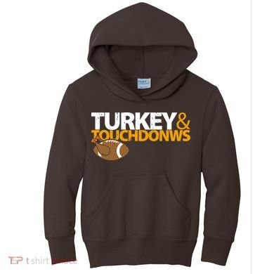 Turkey And Touchdowns Kids Hoodie