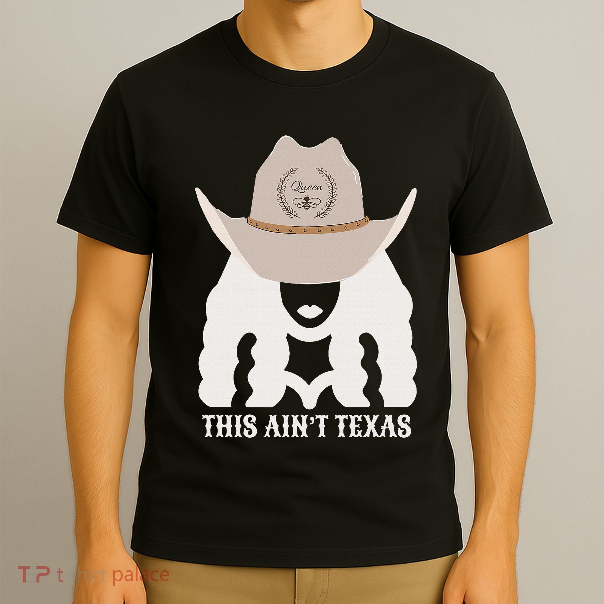 This Ain’T Texas Cowgirl Queen Bee Silhouette Texas Holdem T-Shirt