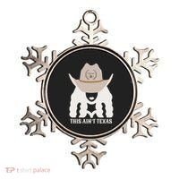 This Ain’T Texas Cowgirl Queen Bee Silhouette Texas Holdem Ornament thumb 0
