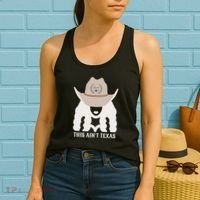 This Ain’T Texas Cowgirl Queen Bee Silhouette Texas Holdem Women's Tank Top thumb 2