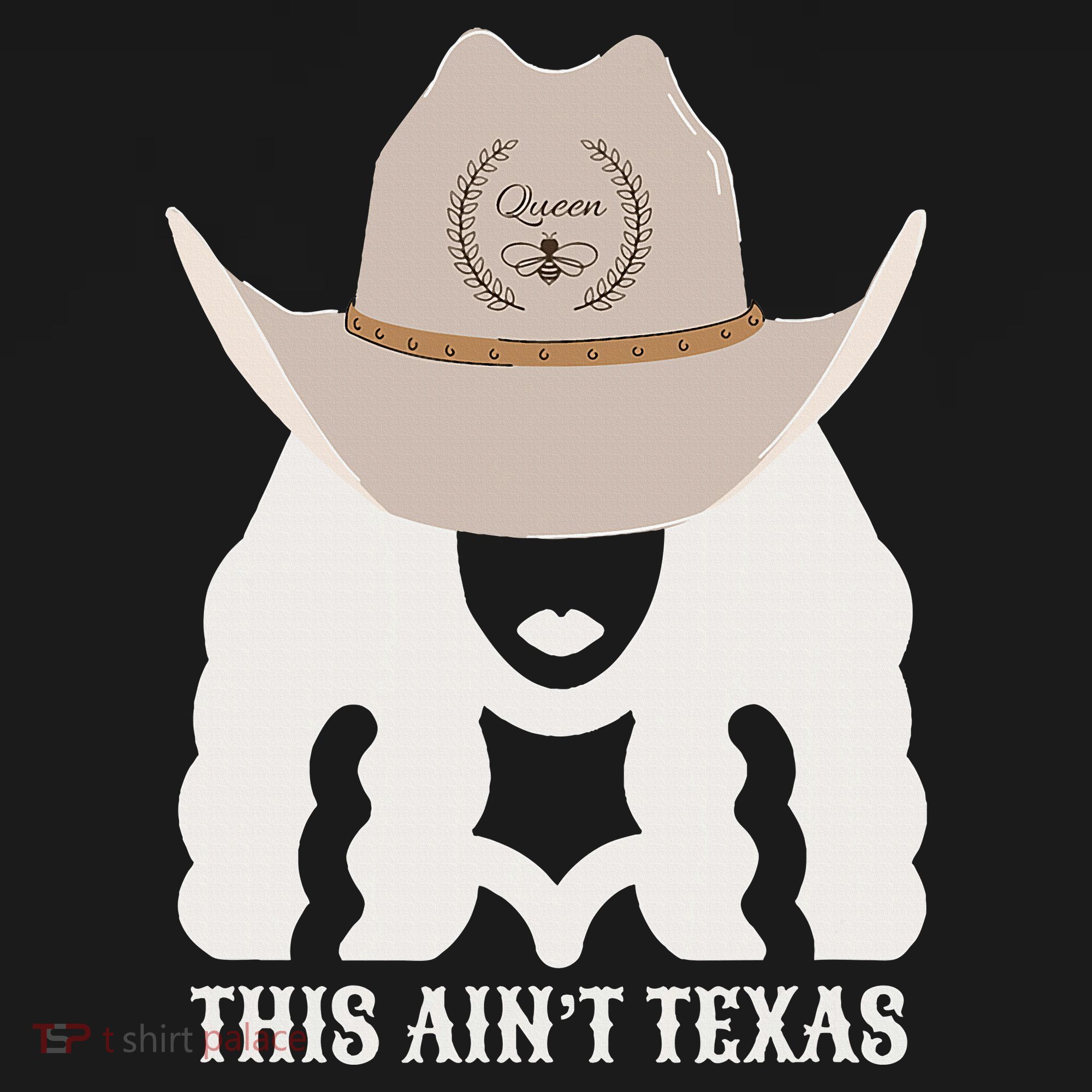 This Ain’T Texas Cowgirl Queen Bee Silhouette Texas Holdem Women's Tank Top