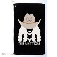 This Ain’T Texas Cowgirl Queen Bee Silhouette Texas Holdem Golf Towel thumb 0