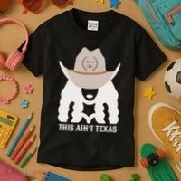 This Ain’T Texas Cowgirl Queen Bee Silhouette Texas Holdem Kids T-Shirt thumb 3