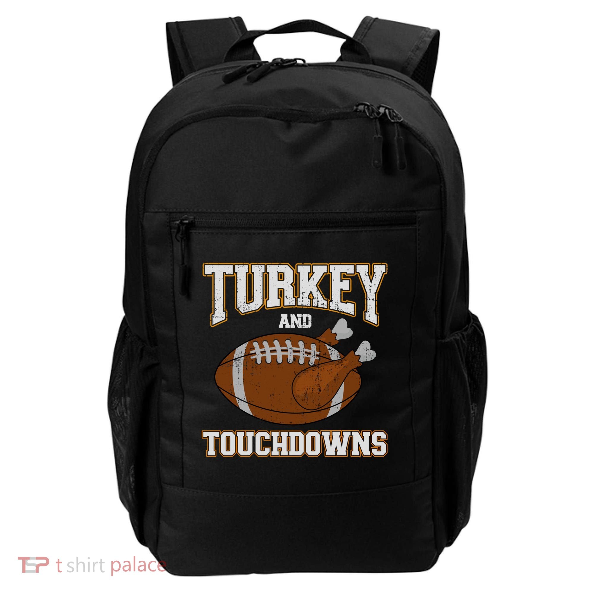 Turkey And Touchdowns For Thanksgiving Football Dinner Gift Backpack