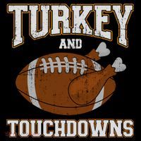 Turkey And Touchdowns For Thanksgiving Football Dinner Gift Women's Hoodie thumb 2