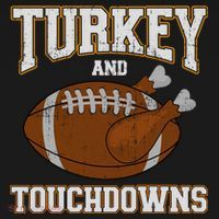 Turkey And Touchdowns For Thanksgiving Football Dinner Gift Ornament thumb 1