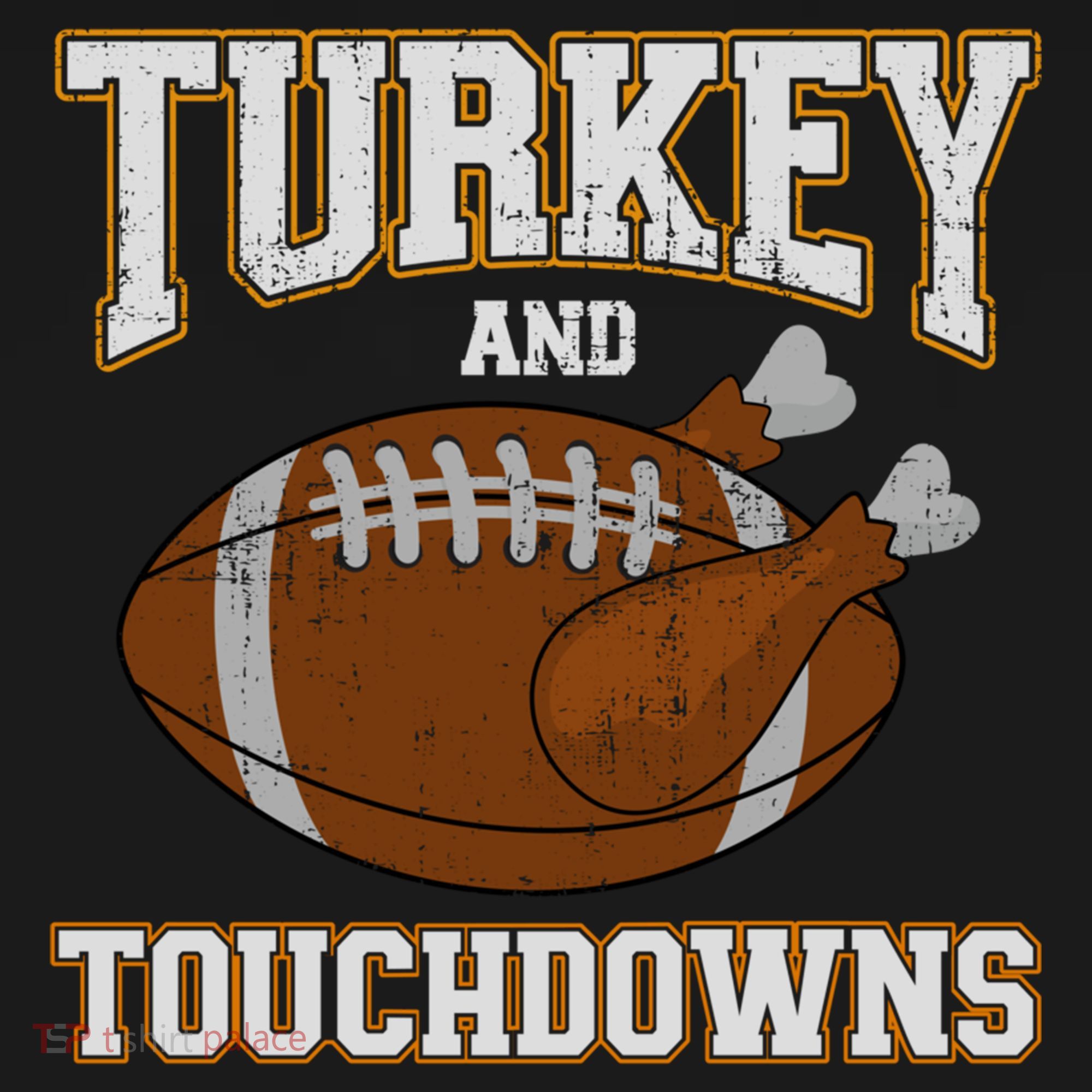 Turkey And Touchdowns For Thanksgiving Football Dinner Gift Ornament