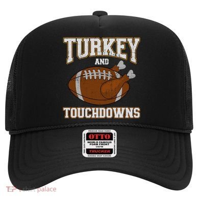 Turkey And Touchdowns For Thanksgiving Football Dinner Gift Hat
