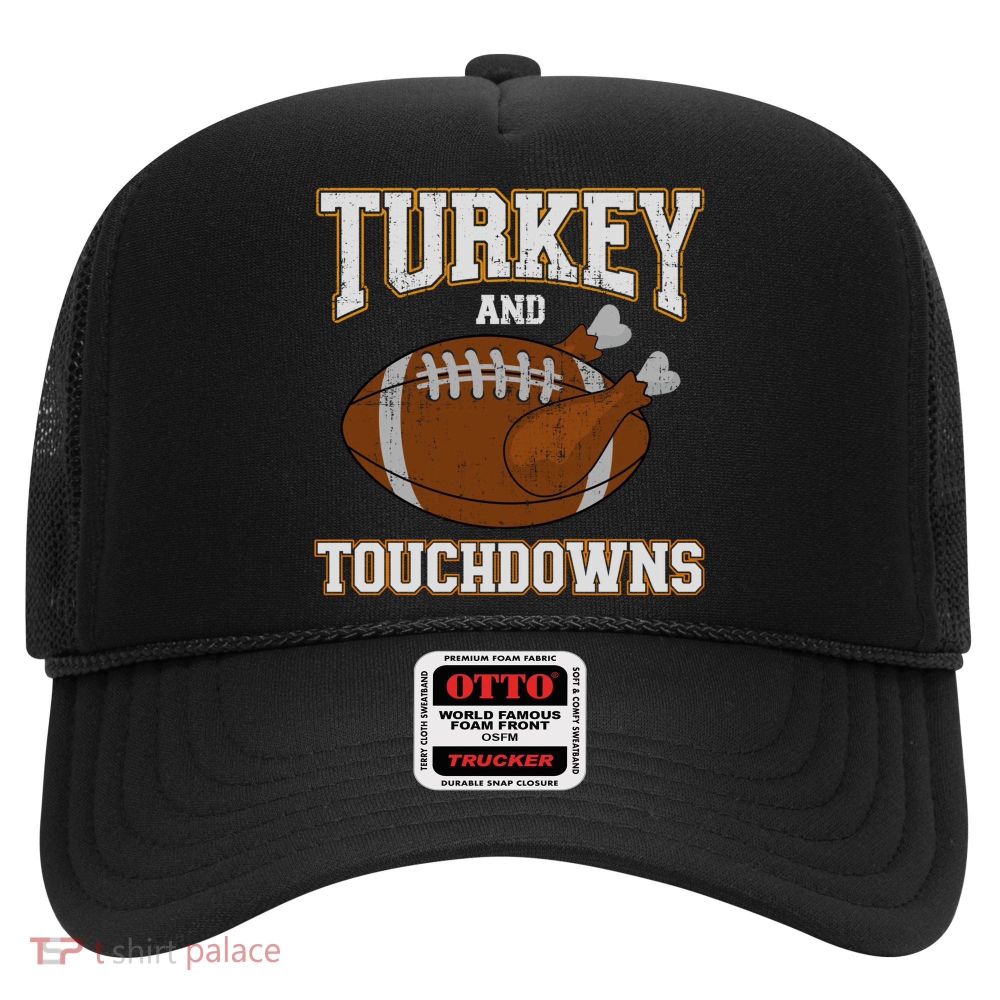Turkey And Touchdowns For Thanksgiving Football Dinner Gift Hat