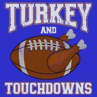 Turkey And Touchdowns For Thanksgiving Football Dinner Gift Visor thumb 3