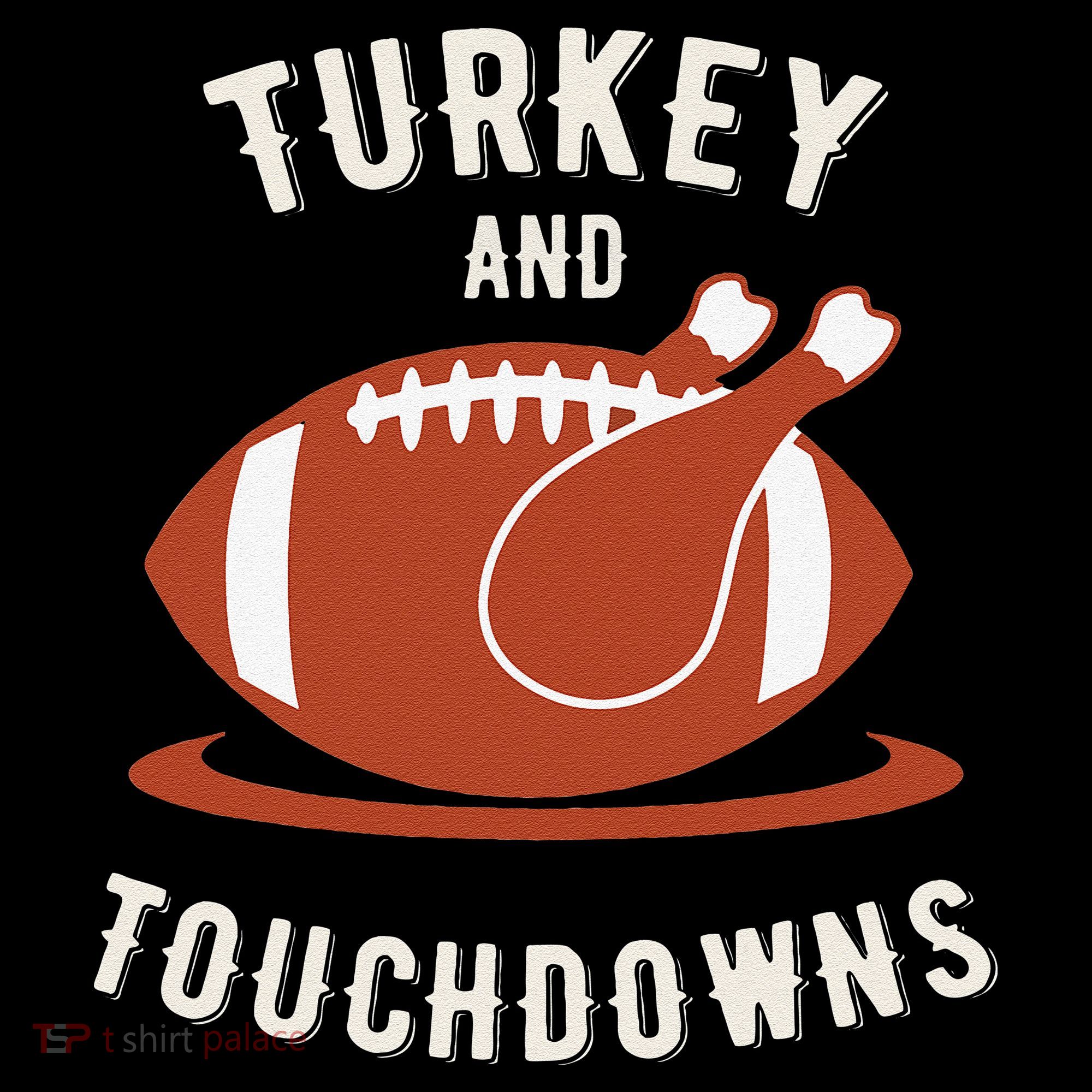 Turkey And Touchdowns Funny Thanksgiving USA-Made Doggie Bandana