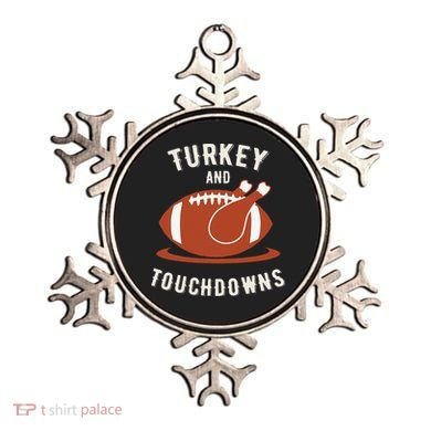 Turkey And Touchdowns Funny Thanksgiving Ornament