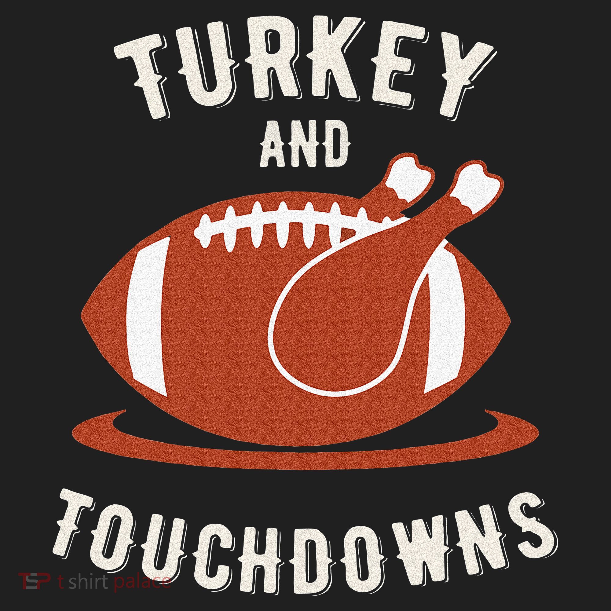 Turkey And Touchdowns Funny Thanksgiving Golf Towel
