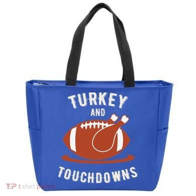 Turkey And Touchdowns Funny Thanksgiving Tote Bag