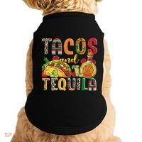 Tacos And Tequila Funny Drinking Taco Mexican Food Lover Doggie Tank thumb 0