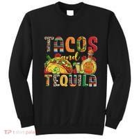 Tacos And Tequila Funny Drinking Taco Mexican Food Lover Sweatshirt thumb 0