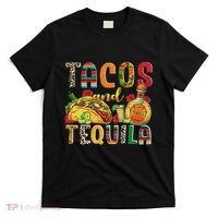 Tacos And Tequila Funny Drinking Taco Mexican Food Lover T-Shirt thumb 0