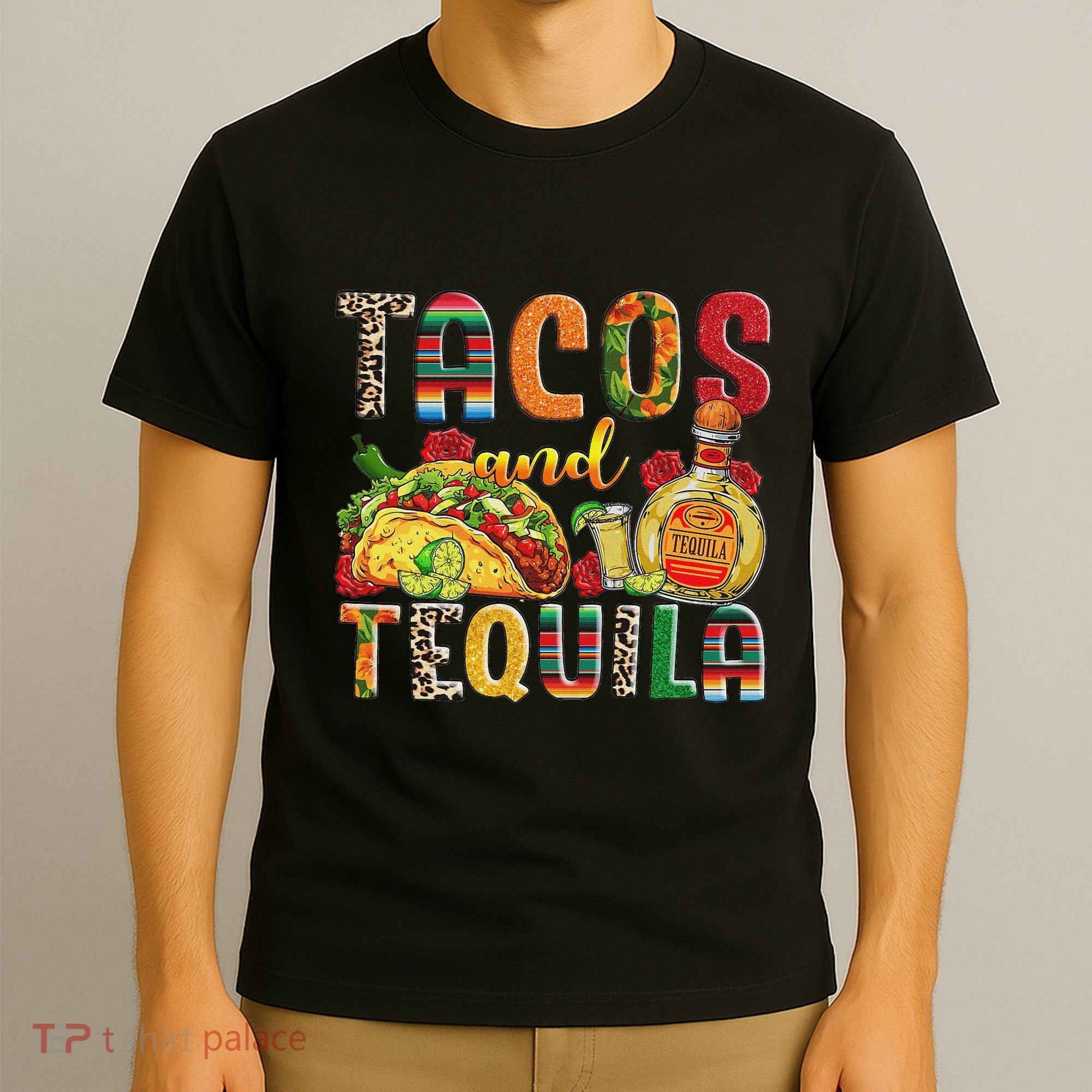 Tacos And Tequila Funny Drinking Taco Mexican Food Lover T-Shirt