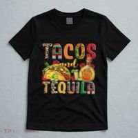 Tacos And Tequila Funny Drinking Taco Mexican Food Lover T-Shirt thumb 5