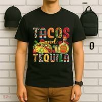 Tacos And Tequila Funny Drinking Taco Mexican Food Lover T-Shirt thumb 6