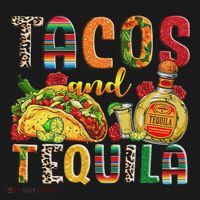 Tacos And Tequila Funny Drinking Taco Mexican Food Lover Women's Hoodie thumb 2